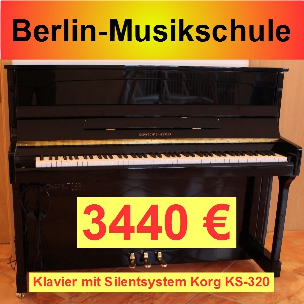 Schwechten Berlin Klavier + Korg Hybrid Piano KS-320/ KHP-2000, Lieferfrist: Berlin 2 Wochen, Deutschland 4 Wochen, gebrauchtes Klavier mit neuem Silentsystem